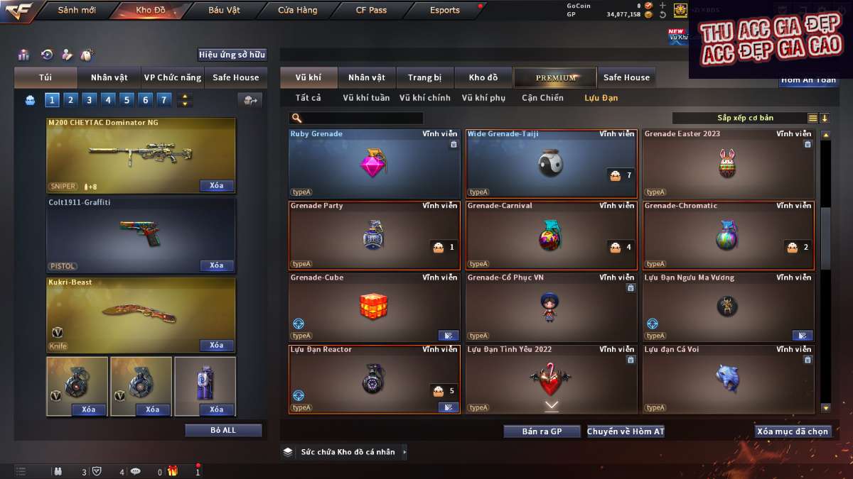 shop acc cf uy tin gia re